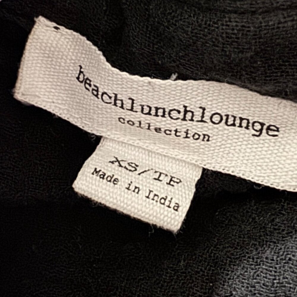 BEACH LUNCH LOUNGE Black Boho Sleeveless Button Front Ruffle Maxi Dress XS - Picture 4 of 6